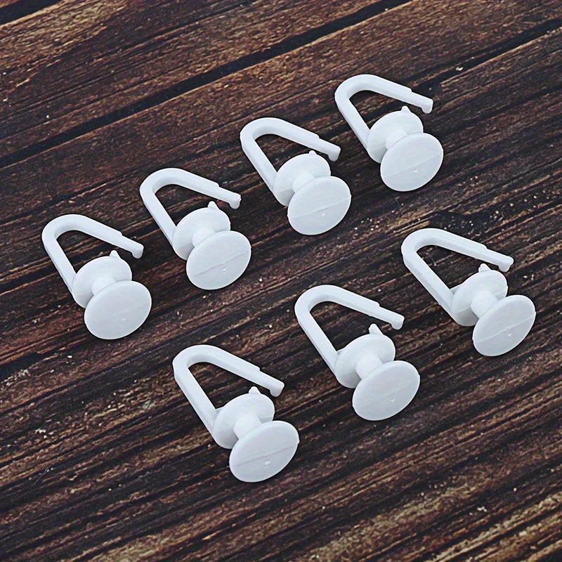 20pcs Curtain Hooks For Pencil Glider Shape Window Curtain Runners, Hanging Curtain Accessories, Plastic Hooks