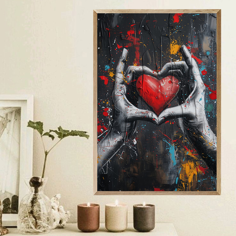 ARTCANVAS I good Love You Neon Heart Canvas Art Print