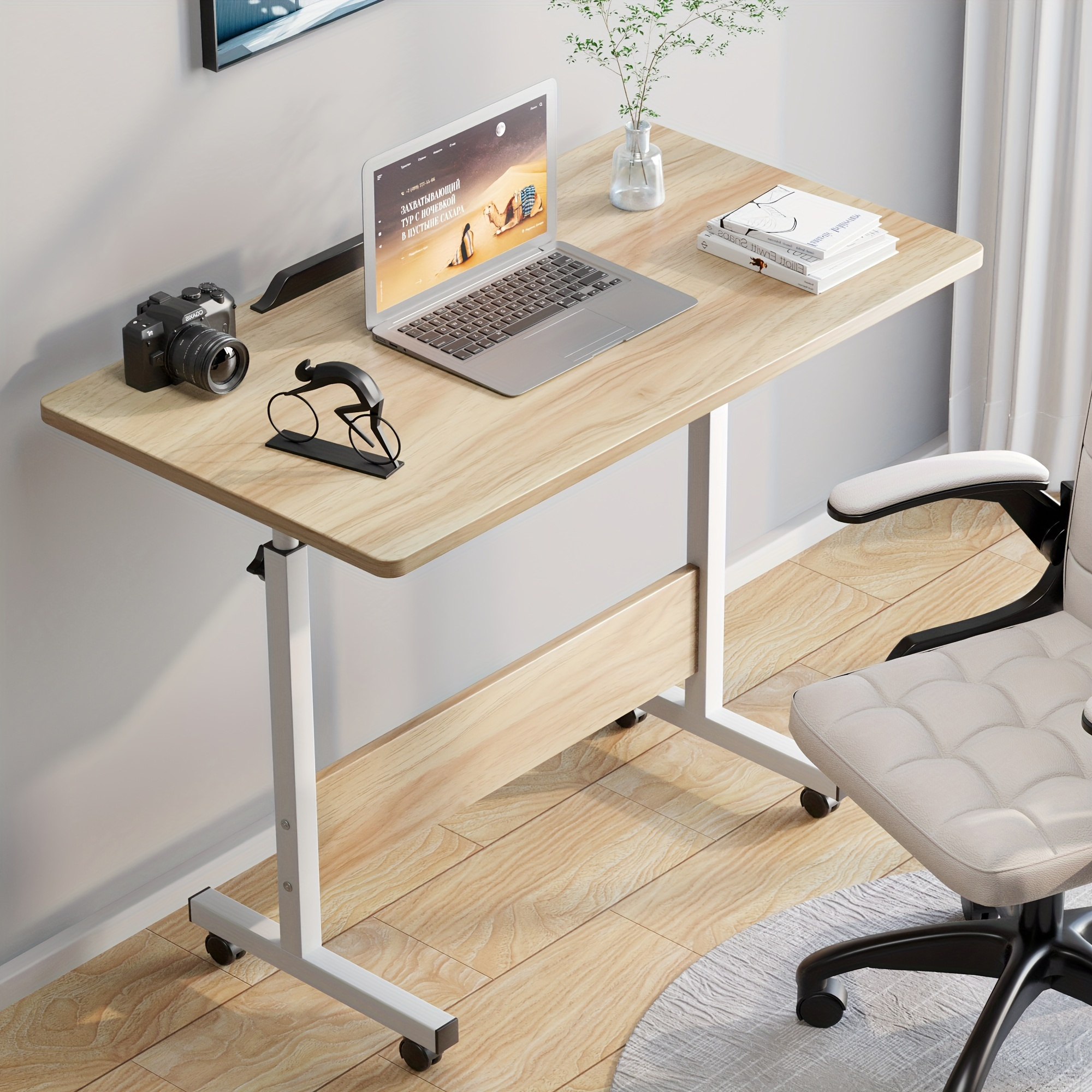 Compact Adjustable Rolling Desk Height adjustable Standing Temu United Kingdom