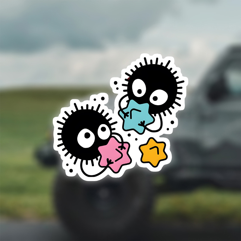 

1pc Cartoon Ball Bumper Sticker 5.9*5.5 Inch Waterproof Vinyl Decal For Interior And Exterior Decoration Of Car