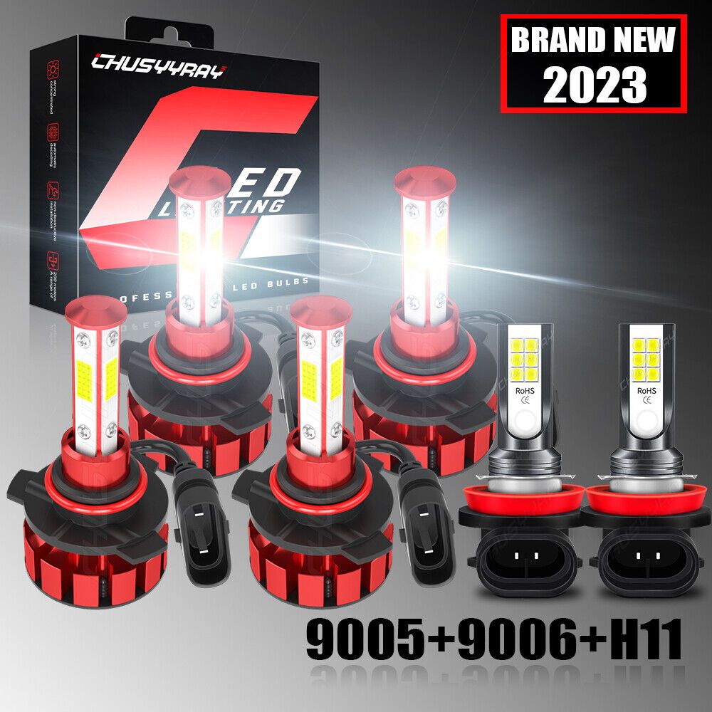 

Led Headlight Bulbs For Honda 2006-2015 High/ Low Beam+fog Lights, 9005/ Hb3 9006/ Hb4 H11 80w 36000lm 6000k , Pack Of 6, Without Battery