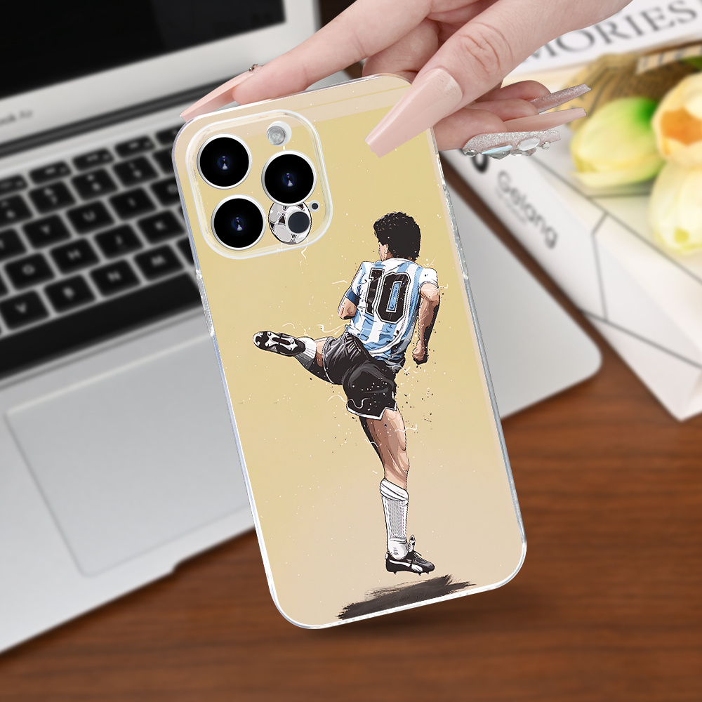 

Football Player Print Transparent Phone Case For Iphone 15 14 13 12 11 Xs Xr X 7 8 Plus Pro Max Mingift/anniversary/valentine's Day)