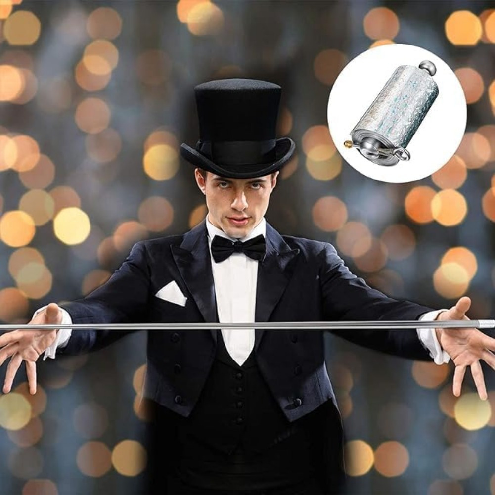 

Staff, 115cm Portable Stretchable Magic Wand Appearing Cane Magic Telescopic Stick For Professional Magician Stage Performance