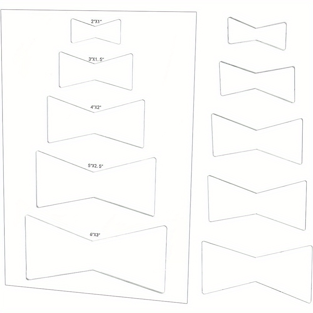 

Superdant Acrylic Butterfly Inlay Router Templates - 1pc Set With 5 Sizes Bowknot Stencils For Woodworking, Quilting, Sewing, Needlework Crafts