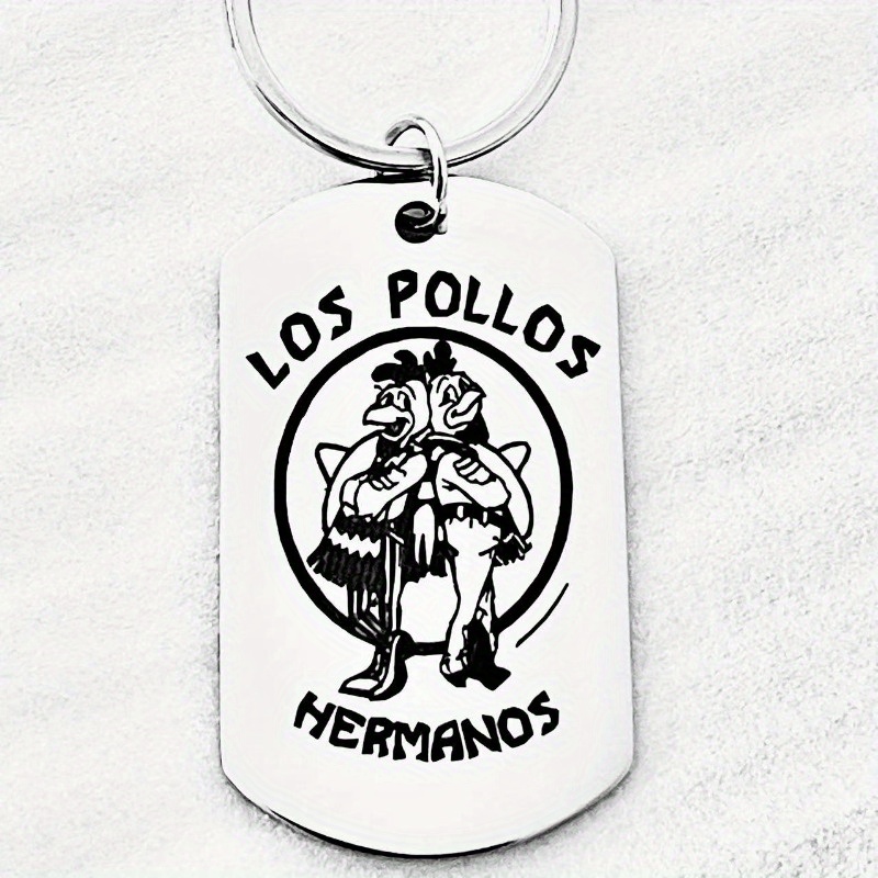 

Los Pollos Steel Keychain - For Men