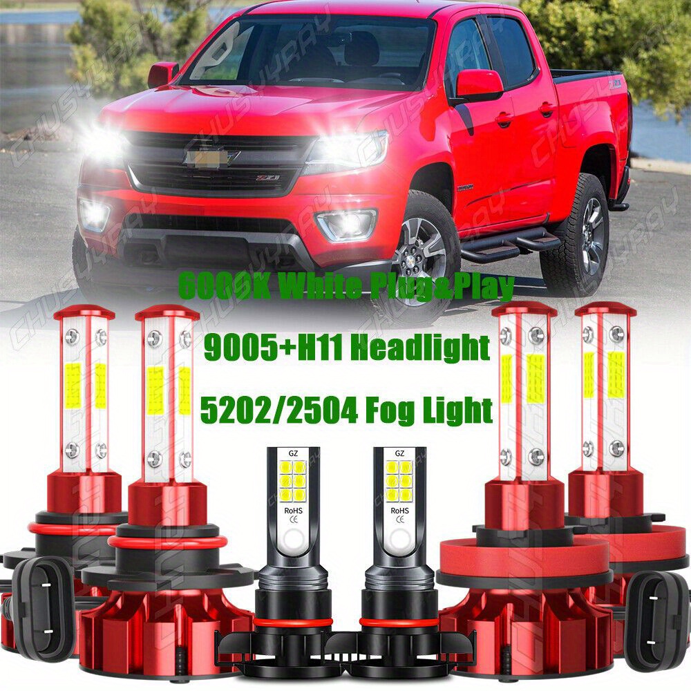 

Chevrolet 2015-2019 Led Headlight Bulbs , 9005/ Hb3 H11 5202 100w Super 60000lm 6000k And , Of 6