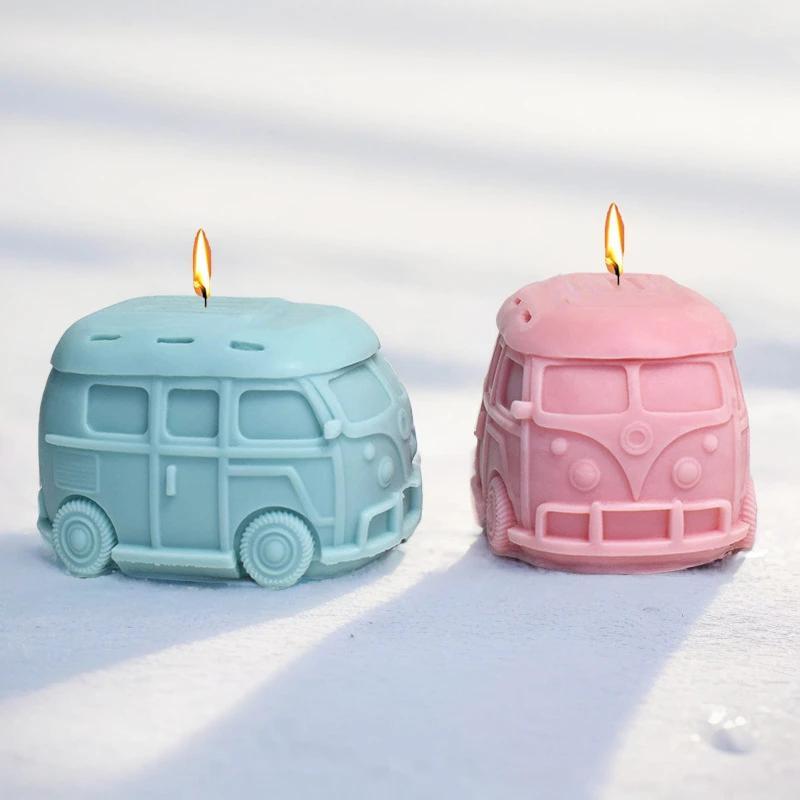 

Lontl 3d Bus-shaped Silicone Mold For Candles, Soaps, And Crafts - Diy Resin & Concrete Casting Tool, Random Color