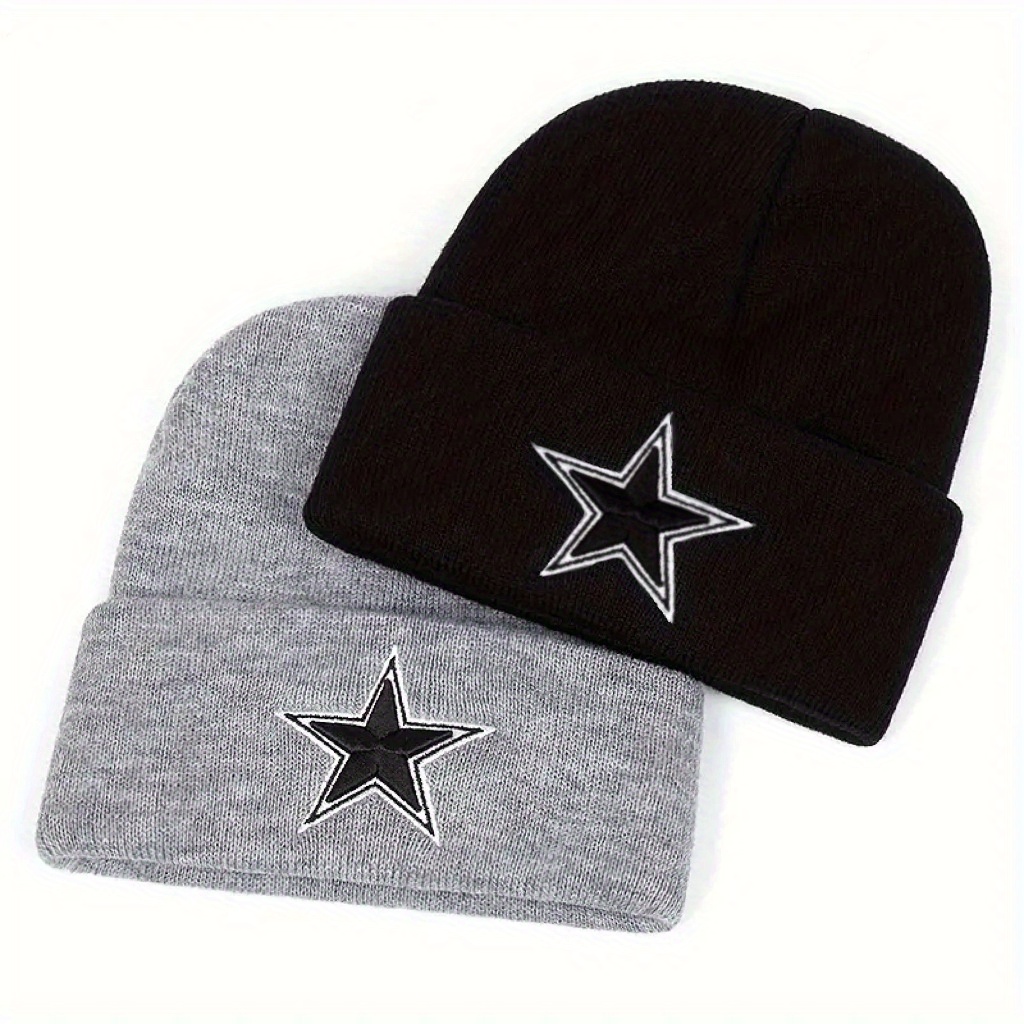 

1pc Knitted 3d Embroidered - Unisex Hat For