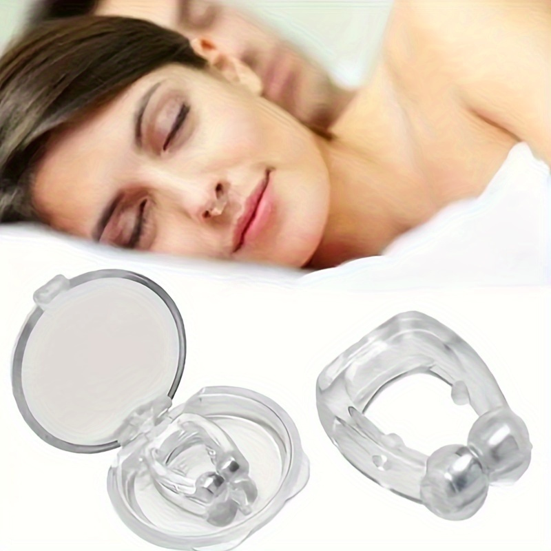5 pack silicone magnetic anti snore nose clips sleep apnea aid nostril ventilation breathing devices comfortable reusable snoring solution for men and women details 3