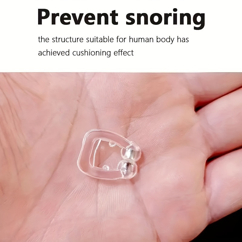 5 pack silicone magnetic anti snore nose clips sleep apnea aid nostril ventilation breathing devices comfortable reusable snoring solution for men and women details 5