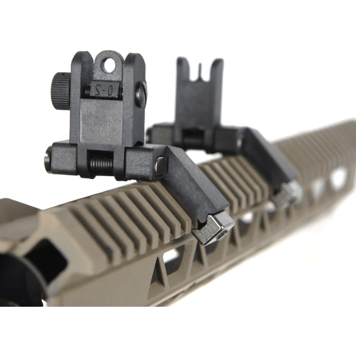 TEMU Tactical Ultralight Flip Up Sight 45 Degree Offset Rapid Transition Front And Backup Rear Sight