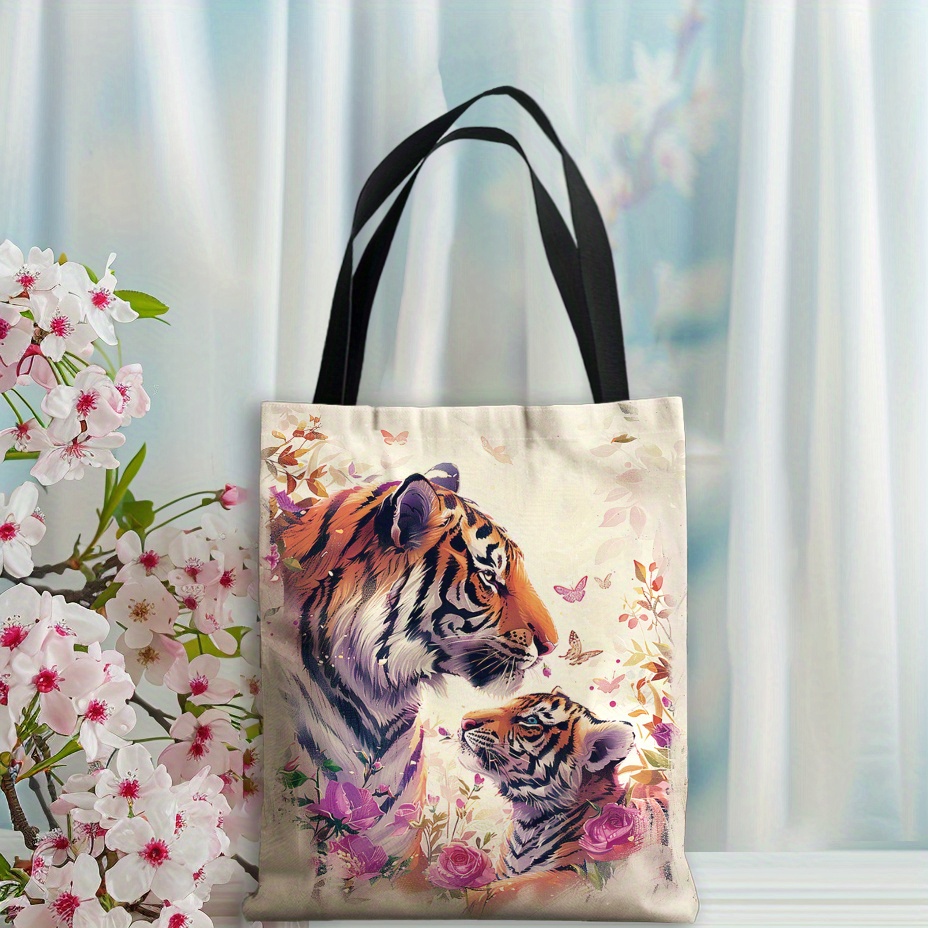 print canvas tote bag durable polyester shoulder Temu Greece