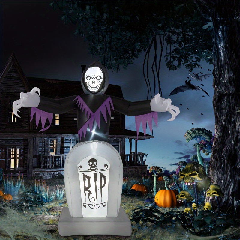 

8ft 3pcs Led String Reaper And Grave Inflatable Decoration