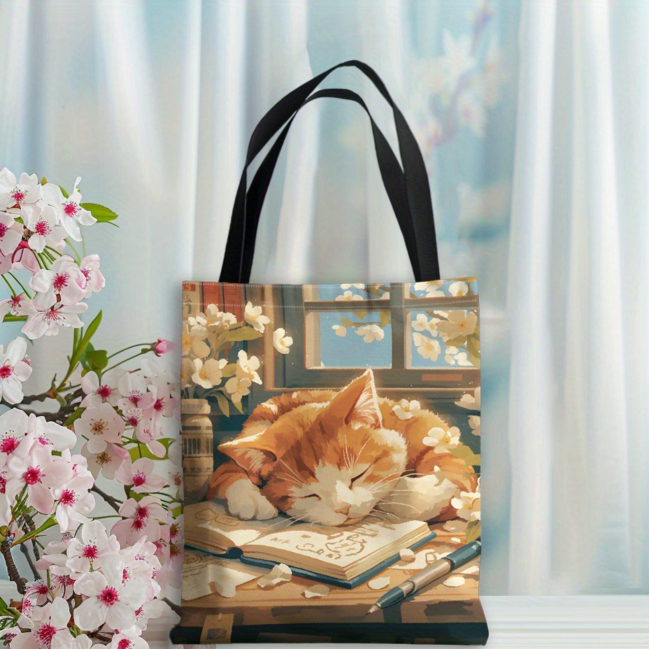 

Cat & Tote Bag - Spacious, Shoulder Bag For Shopping & Use