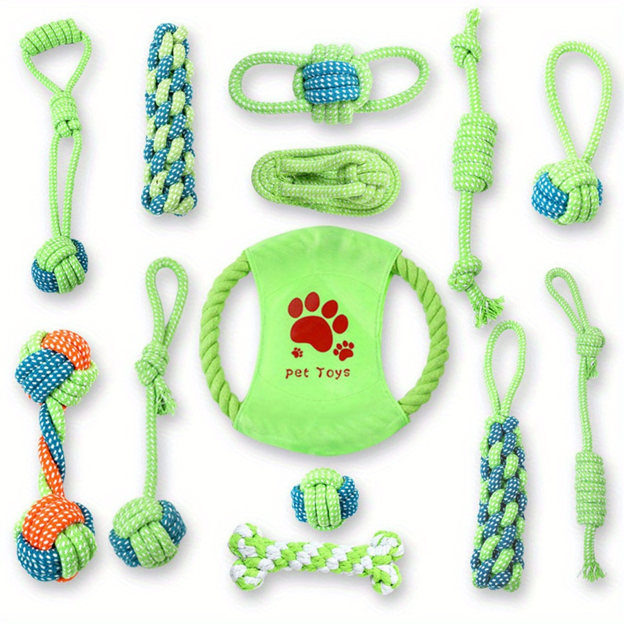 

Jouet en Corde pour Chien en Mélange de Coton pour Toutes les Races - Accessoire Interactif pour Mâcher et Nettoyer les