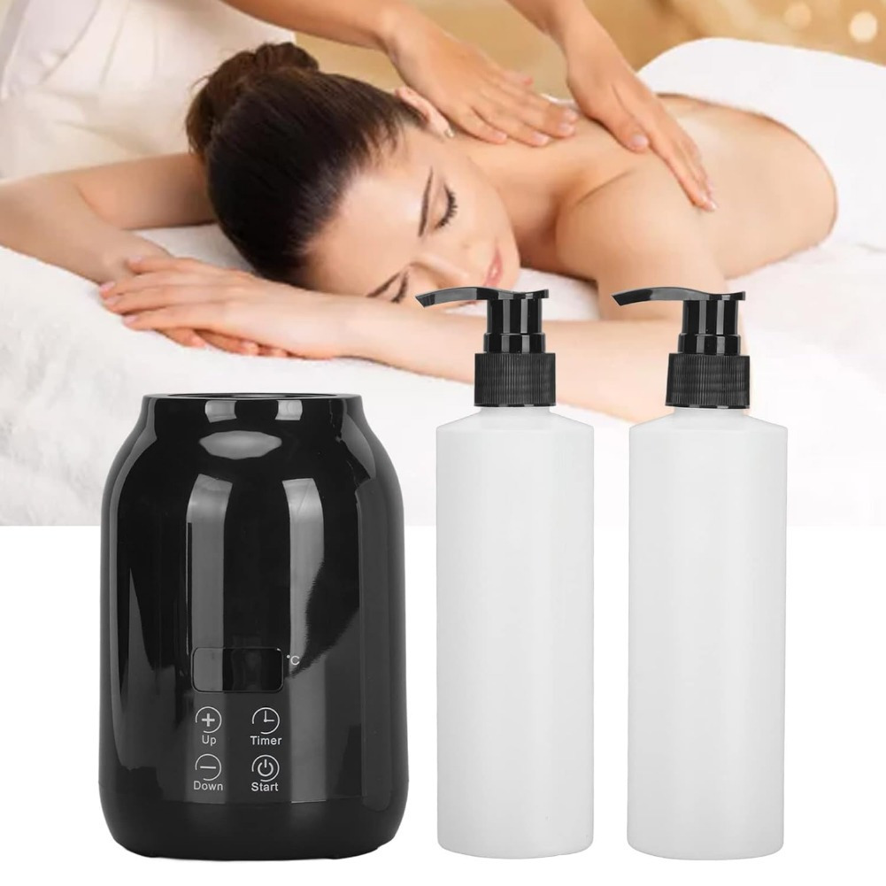 

Massage Bottle, Essential Oil Heater Led Display Temperature Adjust Single Massage Oil Bottle Warmer Electric Lotion Warmer Dispenser Heater For Salon Barber Shops