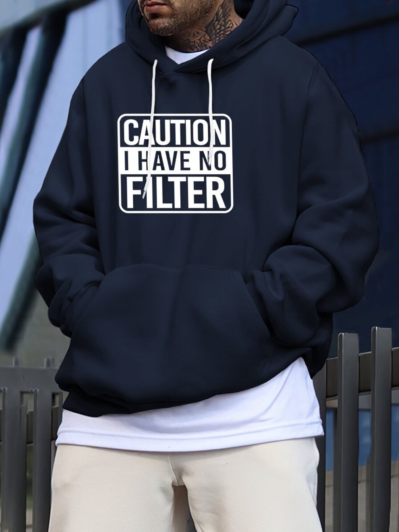 item picture print mens casual and cozy hoodies trendy long sleeve hooded sweatshirt casual versatile top for autumn winter plus size