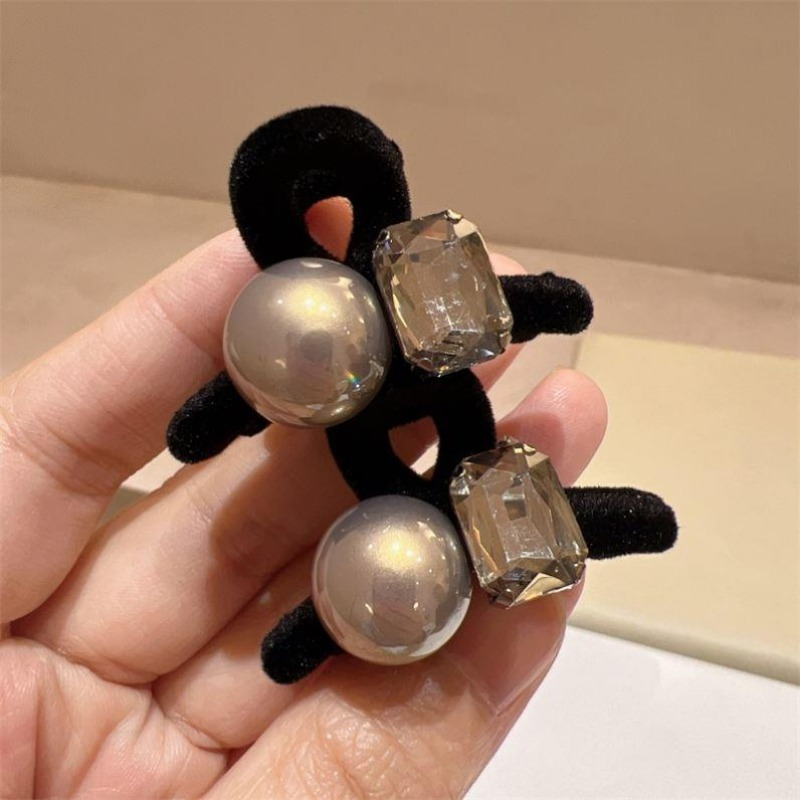 Vintage Haarklammern Mit Strass & Perlen - 2 Stück, Metall, Starker Halt, Für Damen & Mädchen