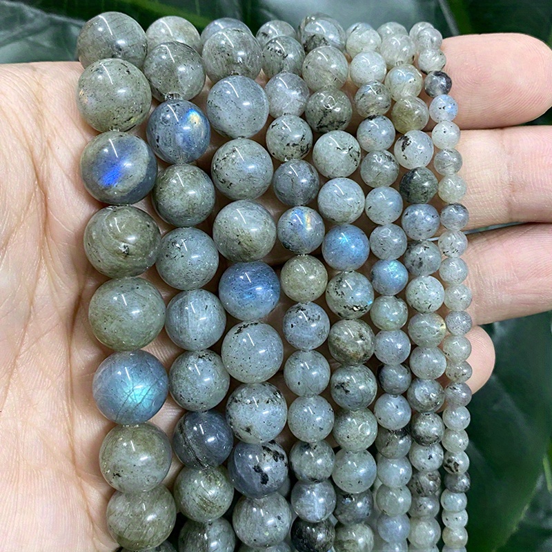 

Gray Natural Stone Beads - Round Loose Gemstones For Making, 4/6/8/10mm Sizes, 15'' Strand By Jiowef