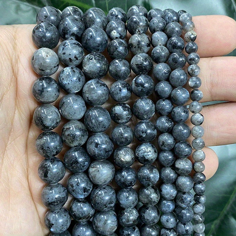 

Black Labradorite Natural Stone Beads For Diy Jewelry - Round Loose Gemstones For Bracelets & Earrings, 15'' Strand, Sizes 4/6/8/10mm