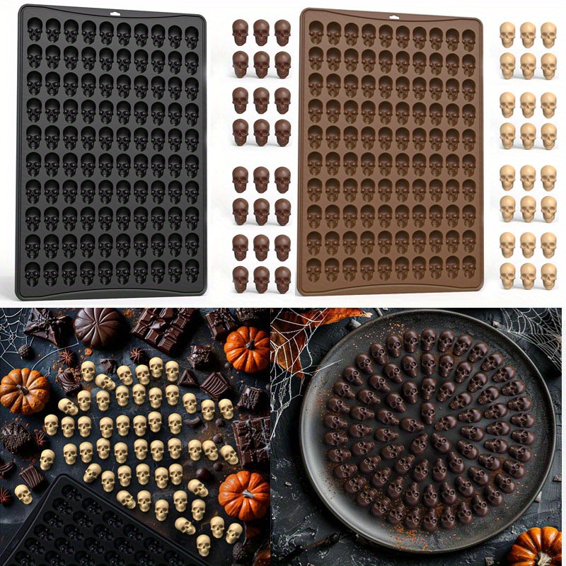 

Moule à Pâtisserie en Crâne d'Halloween - Moule à Cavités Chocolat & la Décoration de Gâteaux DIY, , Glaçons, de et Artisanat en - Gadget de Polyvalent Cadeaux de Fête d'Halloween