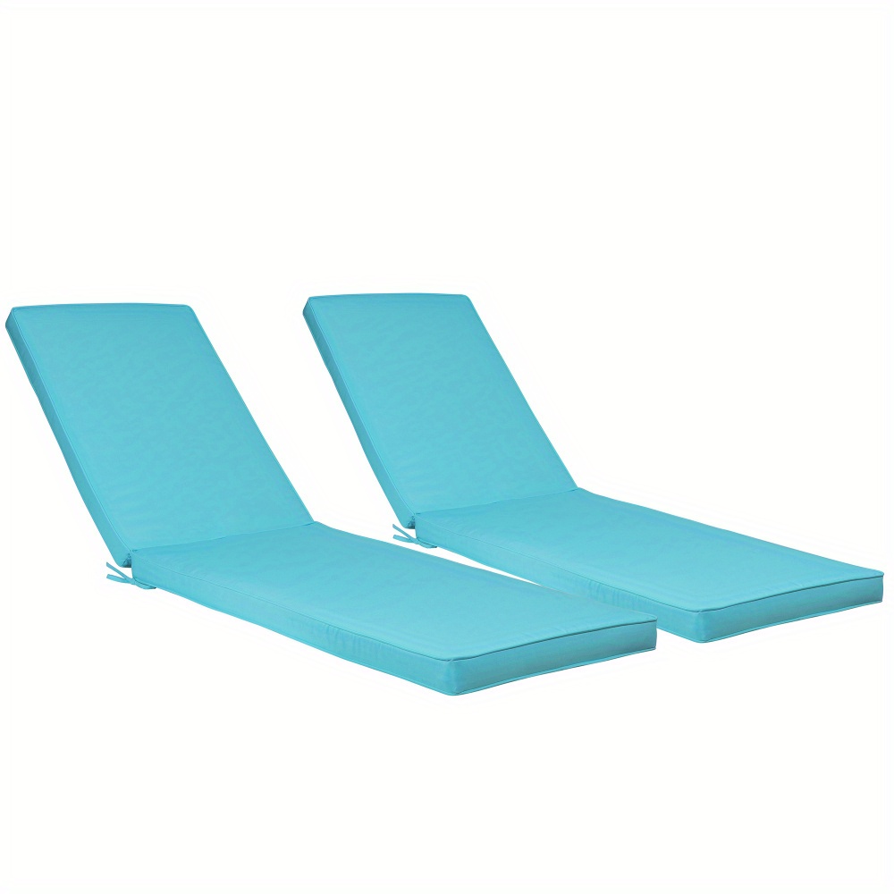 

2pcs Set Outdoor Lounge Chair Cushion Replacement Patio Funiture Seat Cushion Chaise Lounge Cushion-sky Blue