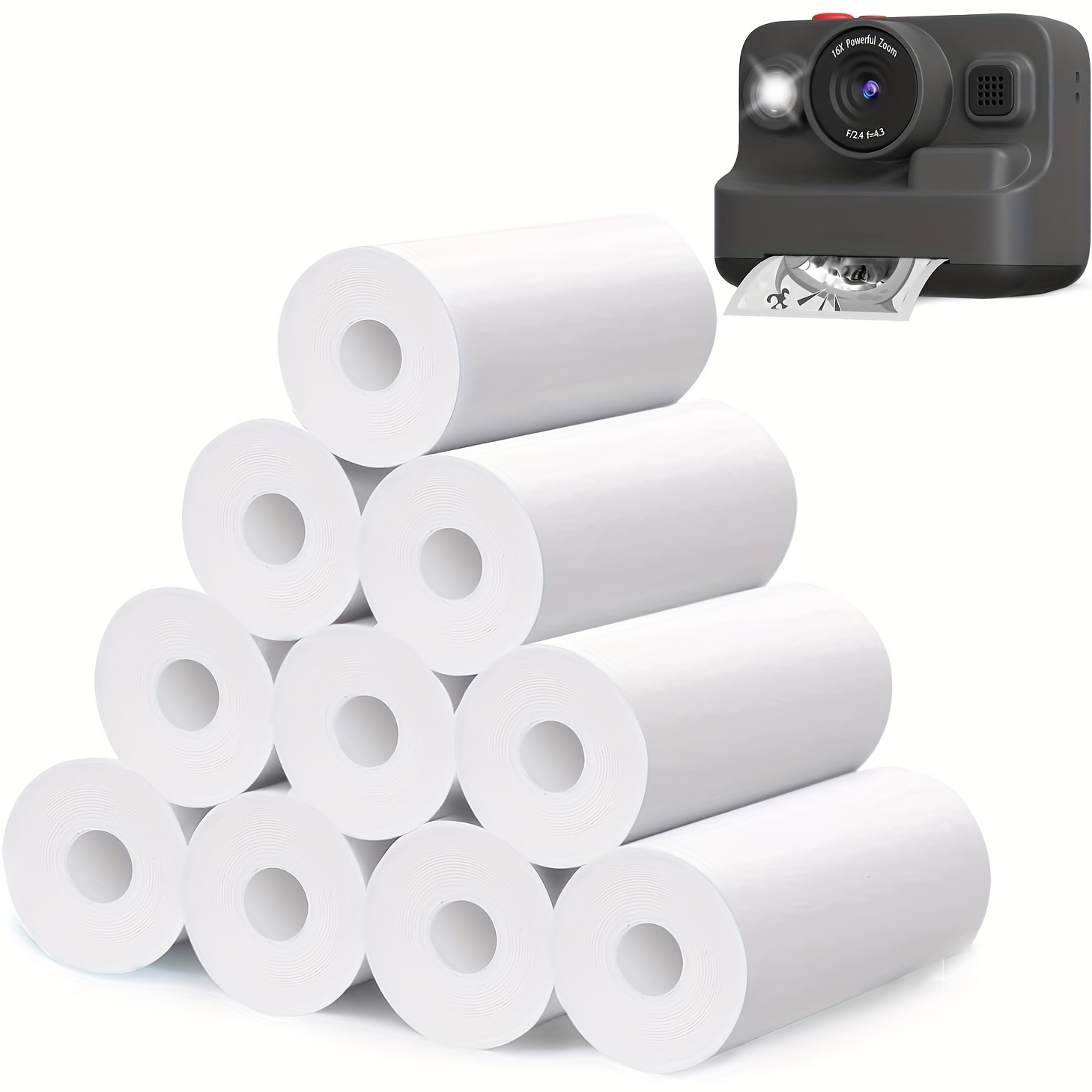 Recharge Papier Appareil Photo Creator Enfant Papier Impression Instantanée 12 Rouleaux Papier Thermique Pour Photo Creator Recharge
