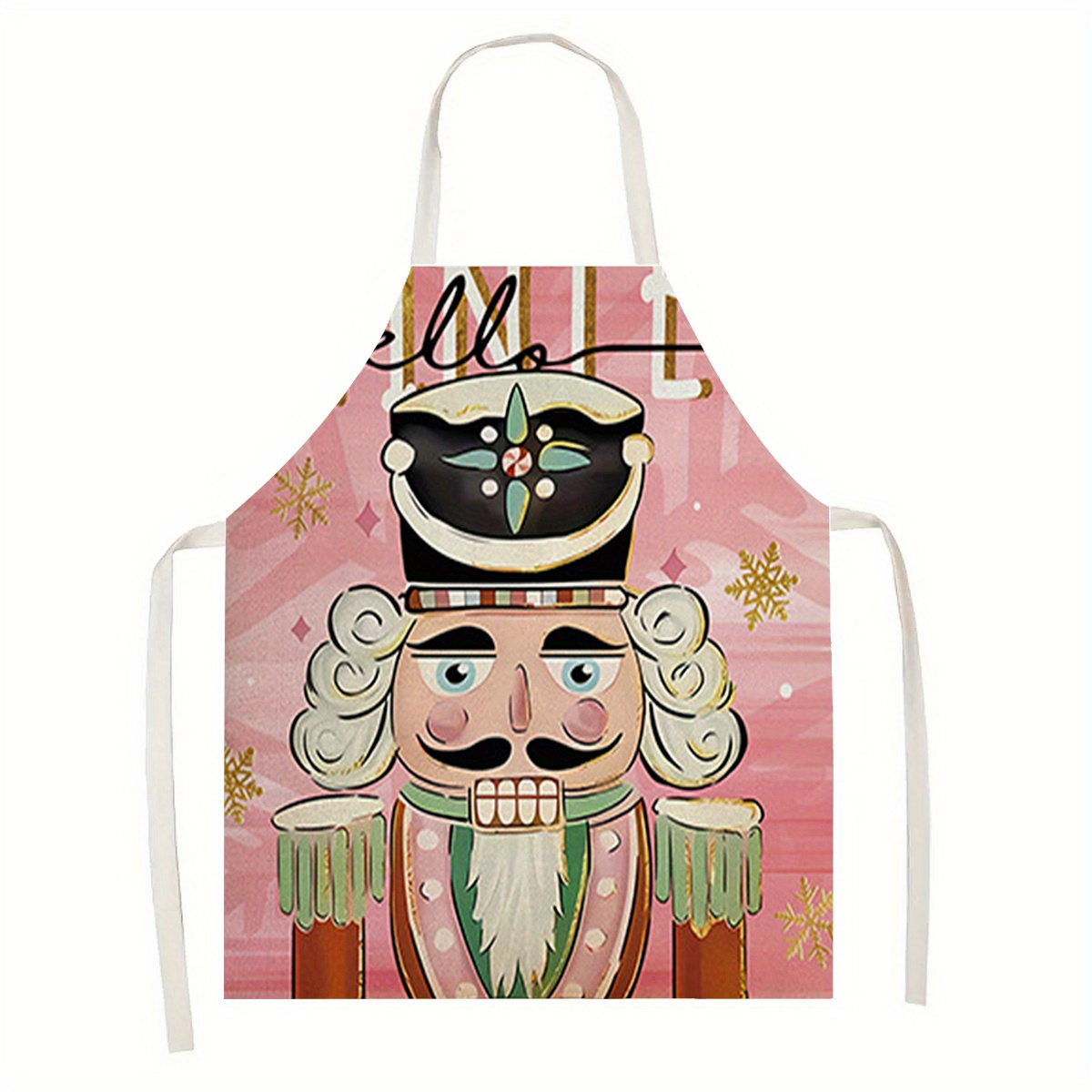 

Festive Christmas Nutcracker Apron - 21.65x26.77 Inches, , Perfect For Home Cooking - 100% Polyester