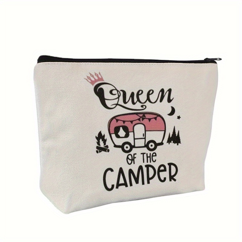 

2pcs Camper Accessories Travel Trailer - Happy Camper - Camping Toiletries Bag Gifts Camper Camping Retro Camper Decor -