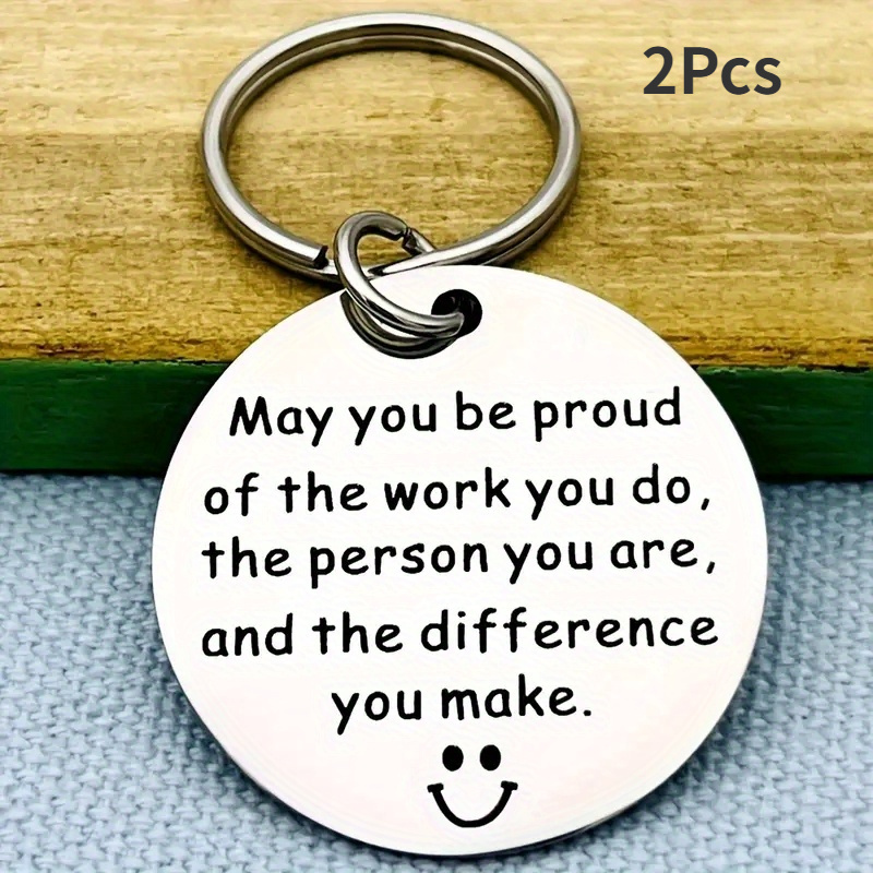 

1pc Inspirational Keychain For Coworker Leaving - Team Appreciation Gift For Employee Thank You - Motivational Present For