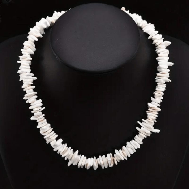 

1pc Elegant & Chic White Shell Beaded Necklace - Geometric , & Parties - Ideal Gift For Women, Cute Necklace