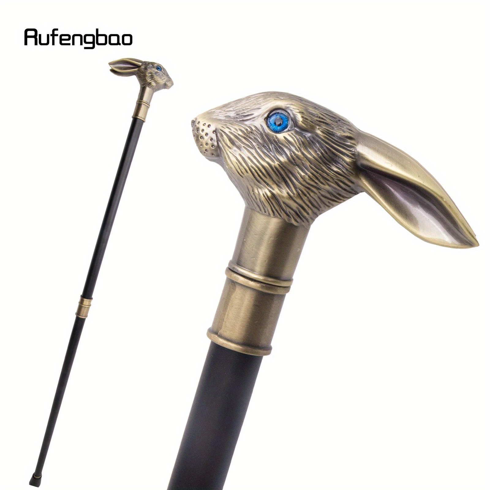 Long Ear Gentleman Cane Fashion Stick Gentleman Crosier Knob Stick 93cm, For Cosplay & Party