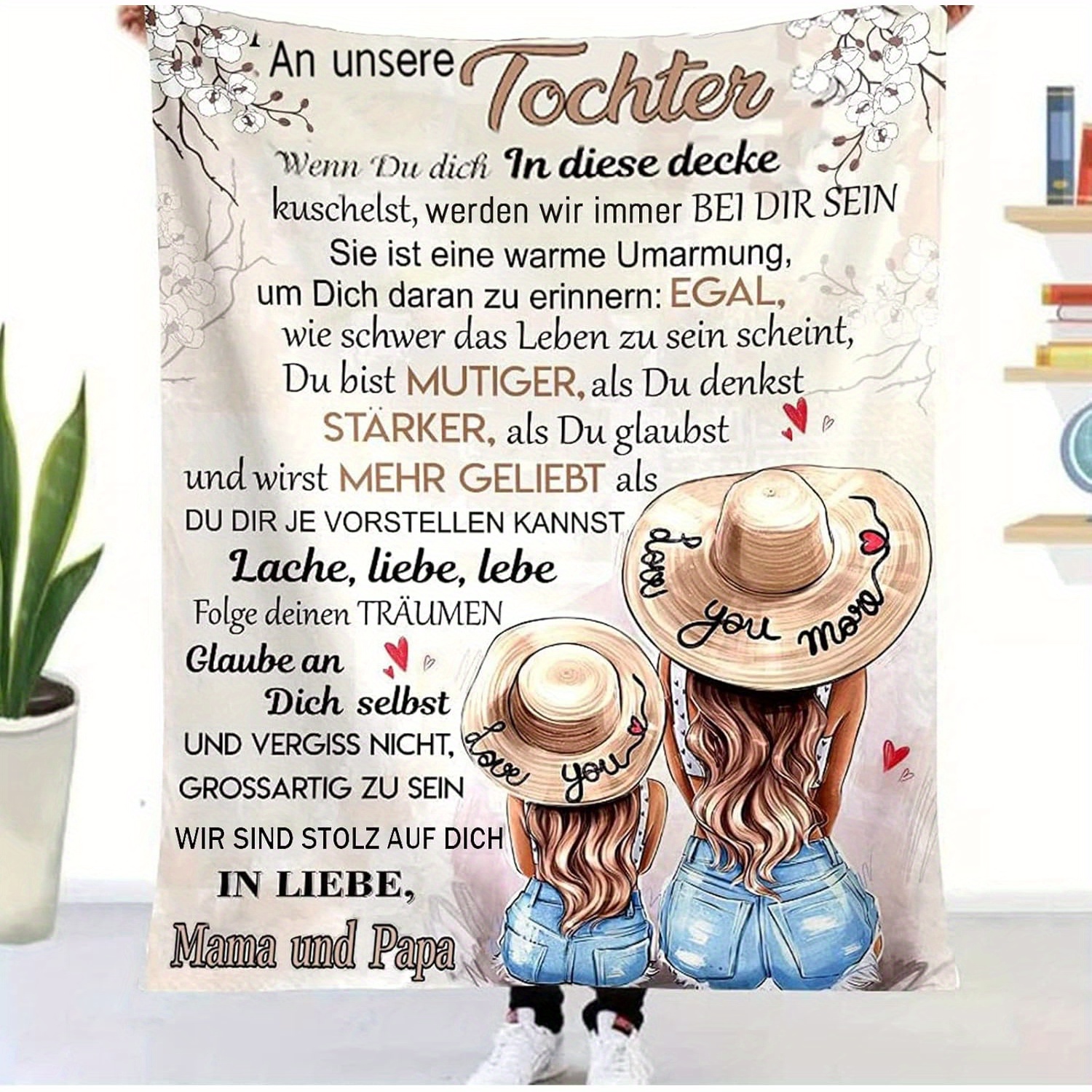 

- Flannel Blanket - , , And For - For Daughter From Mom & Dad
