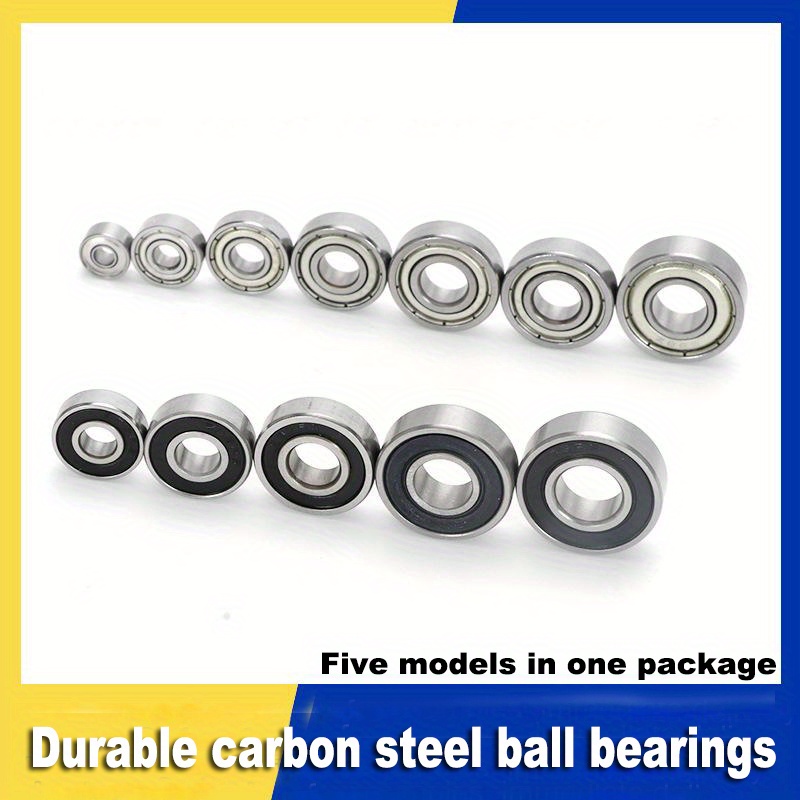 

5 Models In 1 Package: Durable Carbon Steel Ball Bearings 693zz, 694zz, 695zz, 696zz, 697zz - Miniature Deep Groove Ball Bearings For Skateboards, , , Ice Skates, And Rotary Applications