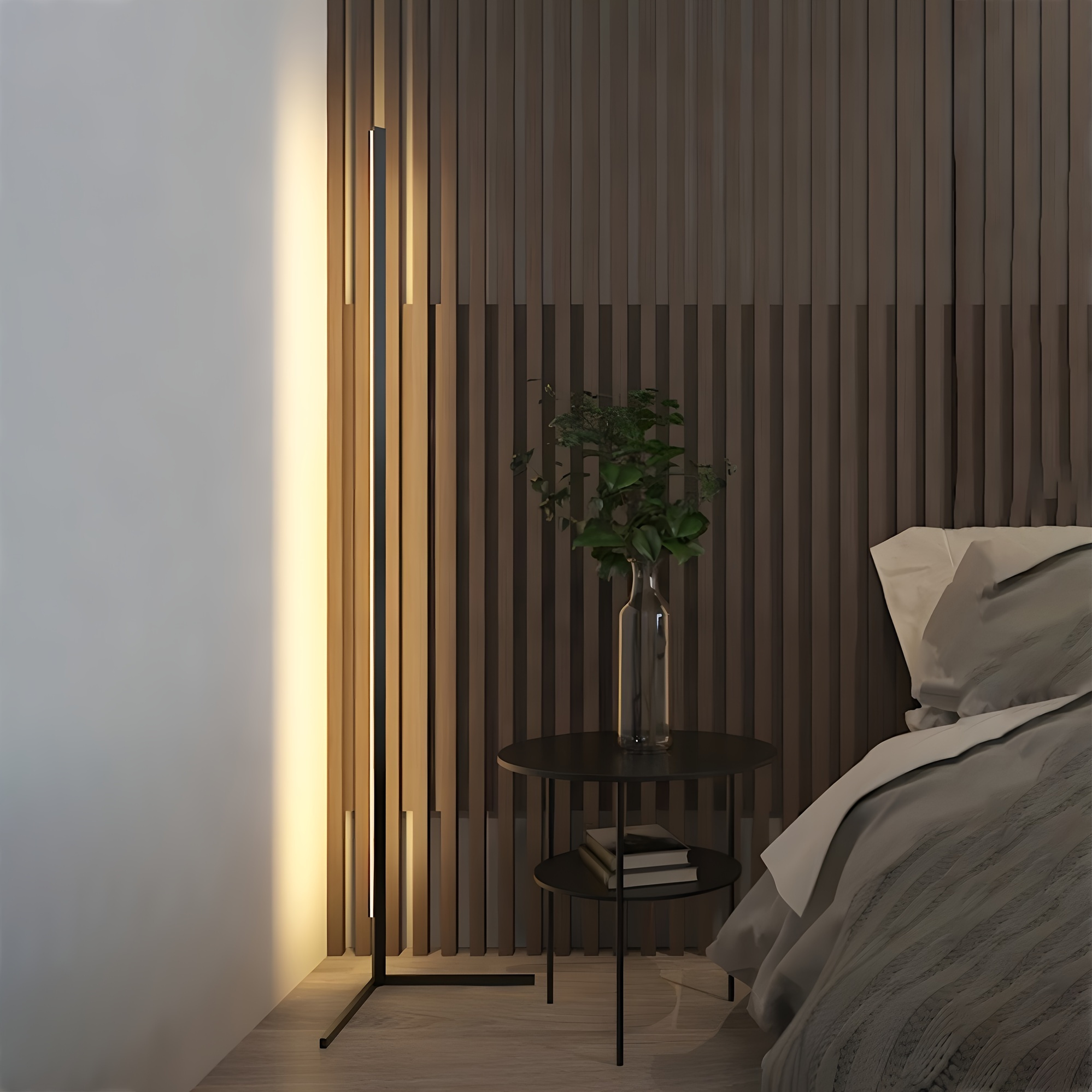 1/ 2pcs Corner Floor Lamp, Color Changing LED Floor Lamp (Adjustable 56 Inches About 142cm) with Music Synchronization, Modern Mood Lighting Corner Lamp with Remote And APP Control, Creative DIY Mode And Timing, Living Room Game Room RGBCW-2000K-600K