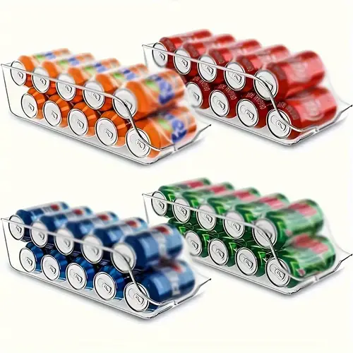 stackable large beverage racks transparent plastic refrigerators cabinets and countertop storage boxes are food and beverage finishing in kitchens and pantries