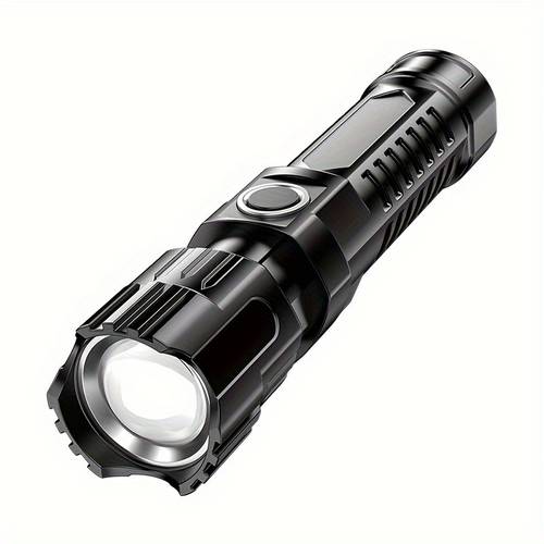 1 2pcs portable ultra bright led flashlight rechargeable zooming portable camping flashlights 3 lighting modes for garden outdoor hiking home emergency built in lithium battery