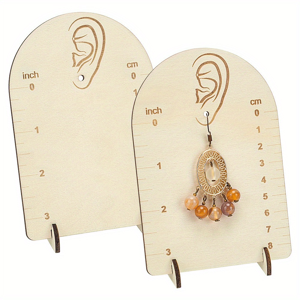 

Olycraft 1set Wooden Earring Display Stands 8.9x5x12.7cm