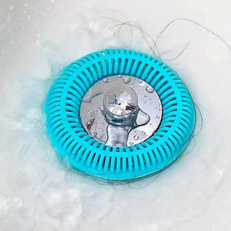 

1pc Silicone Tub Drain Strainer - Hair & Shower Stopper, Bathroom Accessory, Ring, Protector