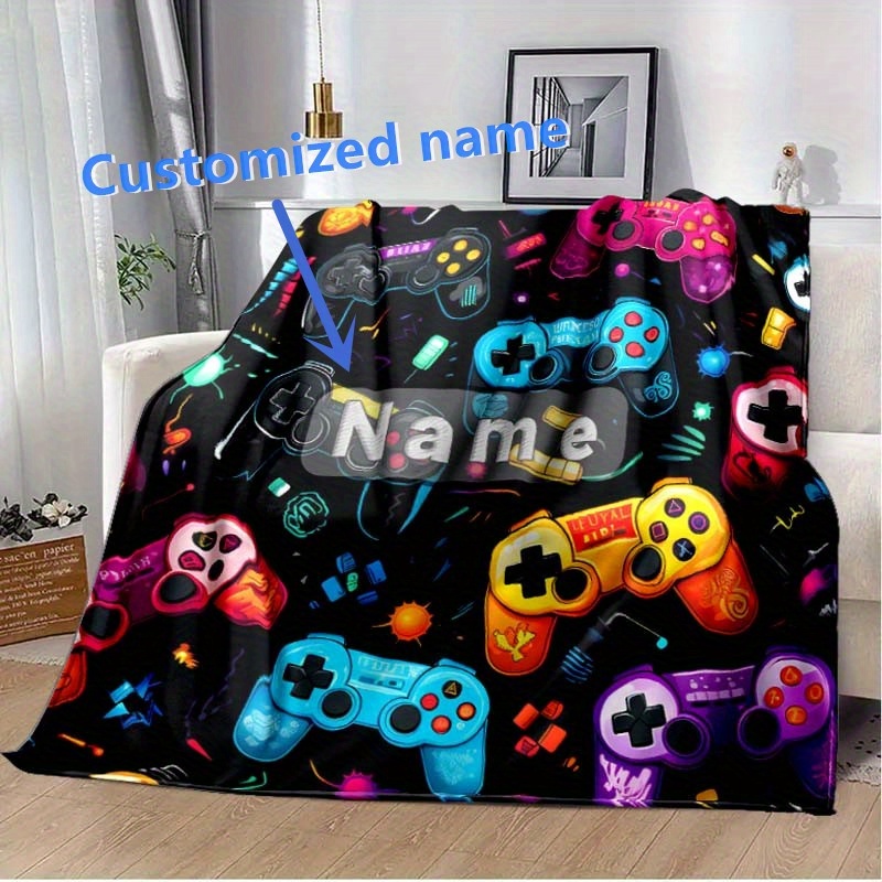 

Customizable Blanket - Personalized Fluorescent , Polyester Fleece For Office Chair, , Camping - For