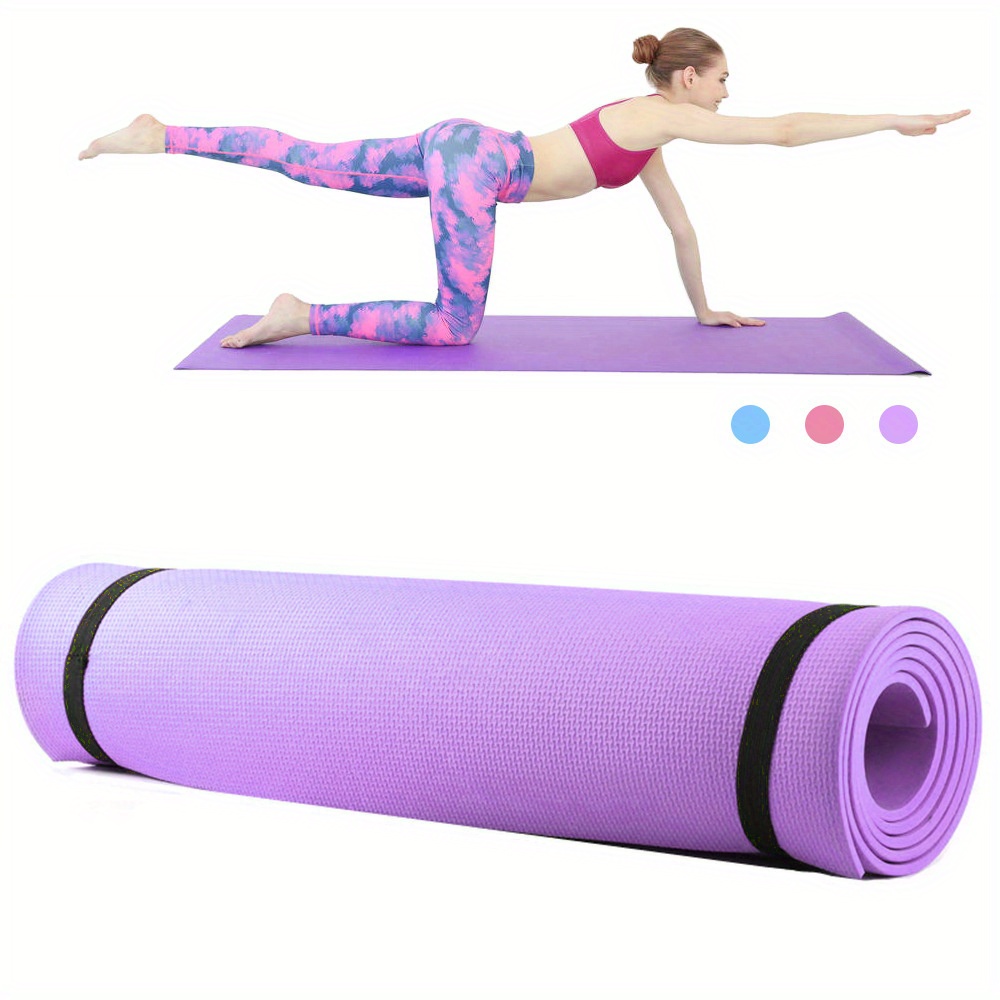 TEMU 1pc Eva Mat 4mm - , Moisture-, Durable & Lightweight Mat For Gym, Exercise & - Uncharged,