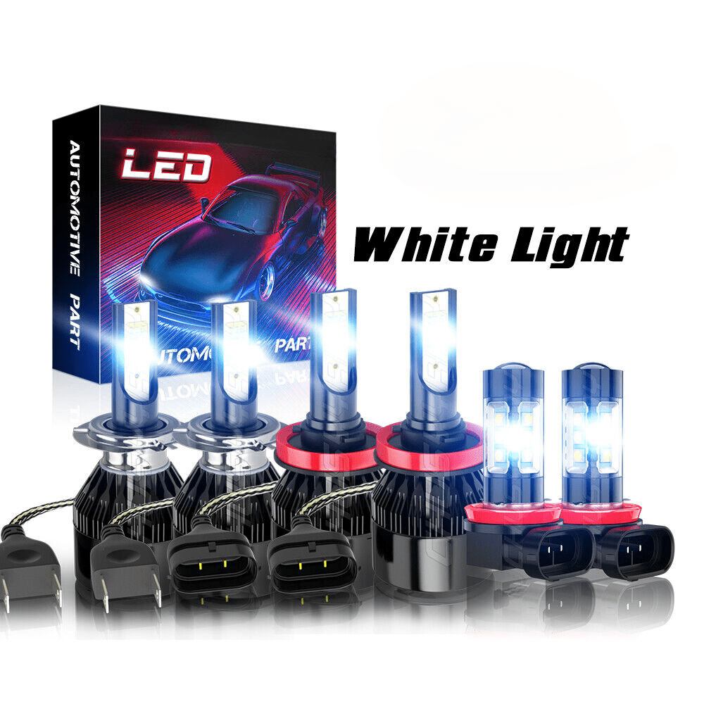 

6 Packs Fusion 2006-2016 Led Headlights High Low Beam Fog Light Bulbs Kit White