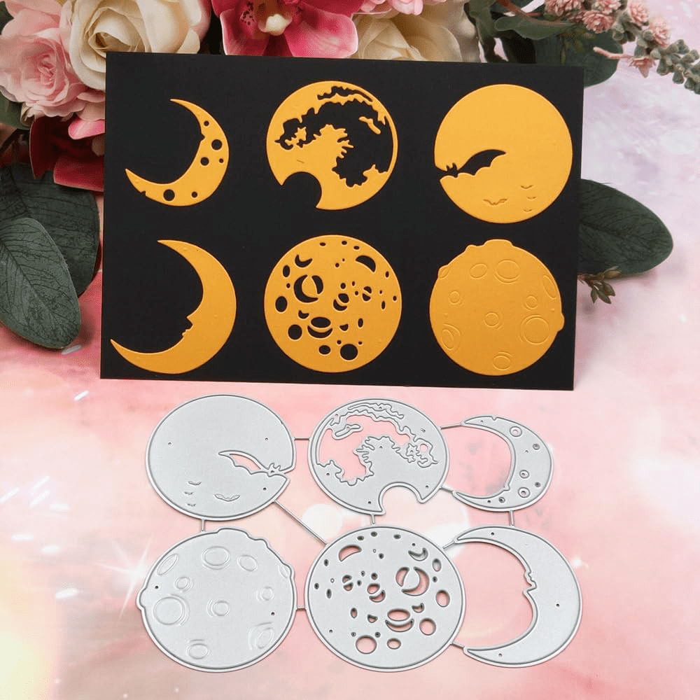 

1pc, Sun Moon Cutting Dies Metal Stencil For And Christmas, Perfect For Diy Scrapbooking, Album Making, Paper Card Crafting, And Embossing Decoration