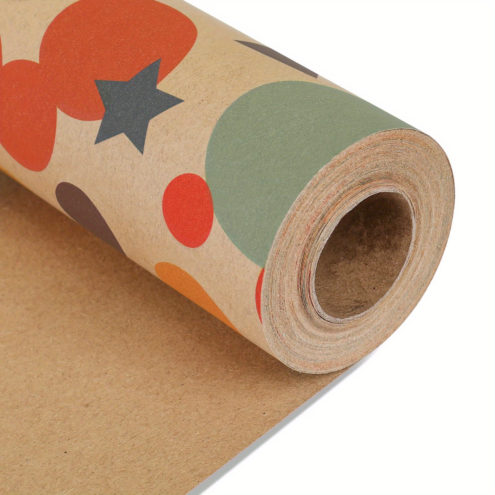 

1 Roll Of Vibrant Birthday Wrapping Paper - 17" X 32.8' | Balloon, , Stars & Dots Pattern | High-quality Gift Wrap For Parties & Showers, Birthday Party Decorations