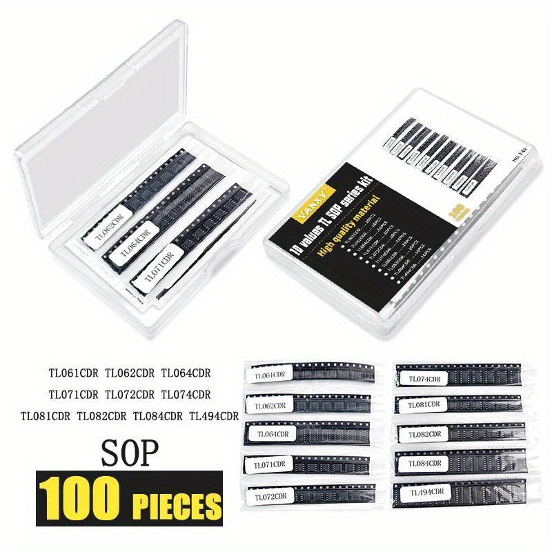 

100pcs Integrated Circuit Kit - Sop, Tl061cdr To Tl494cdr - Ideal For Industrial & Electrical Projects