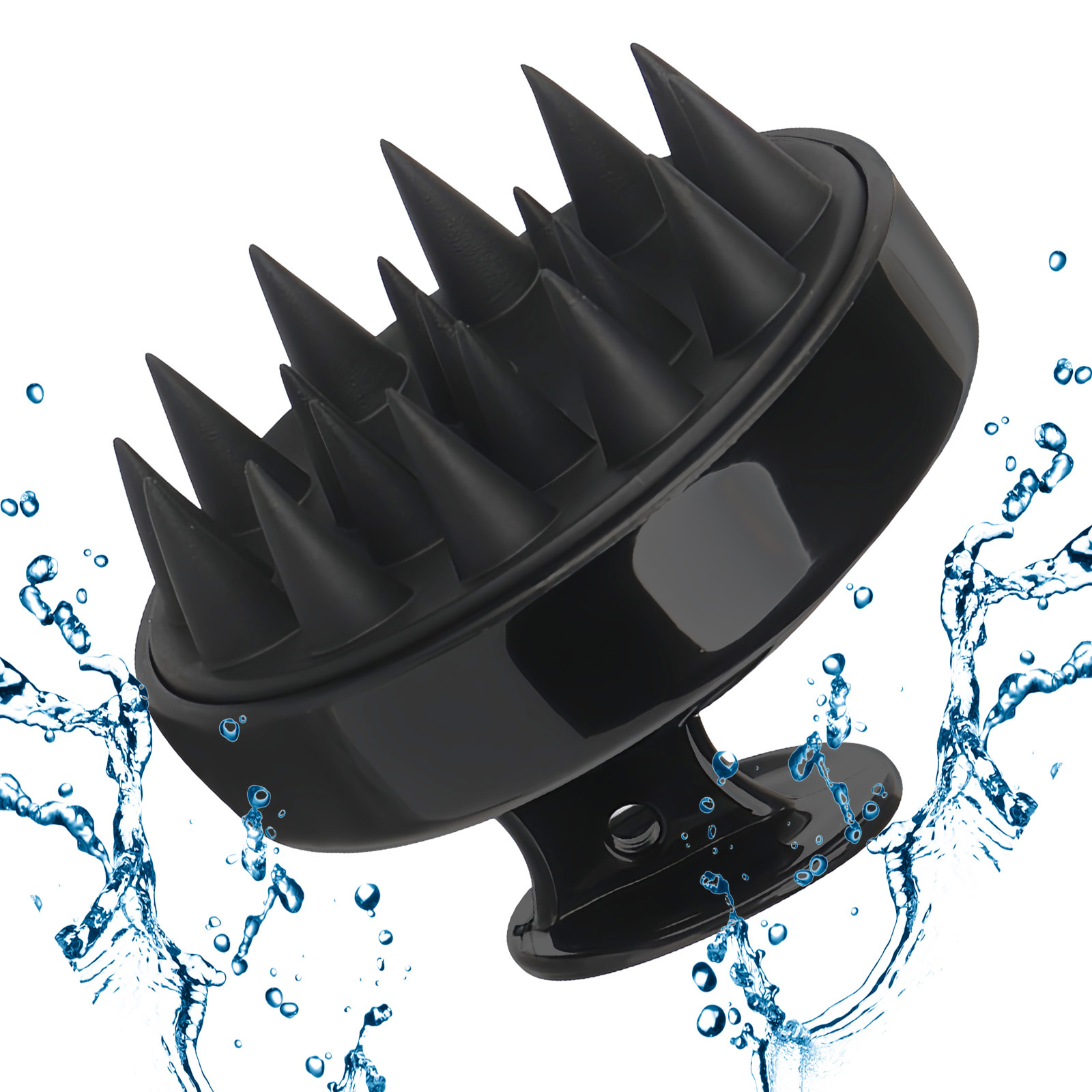 

Scalp Massaging Shampoo Brush - Relax & Hair Growth, Rubber For All Hair Types, Black