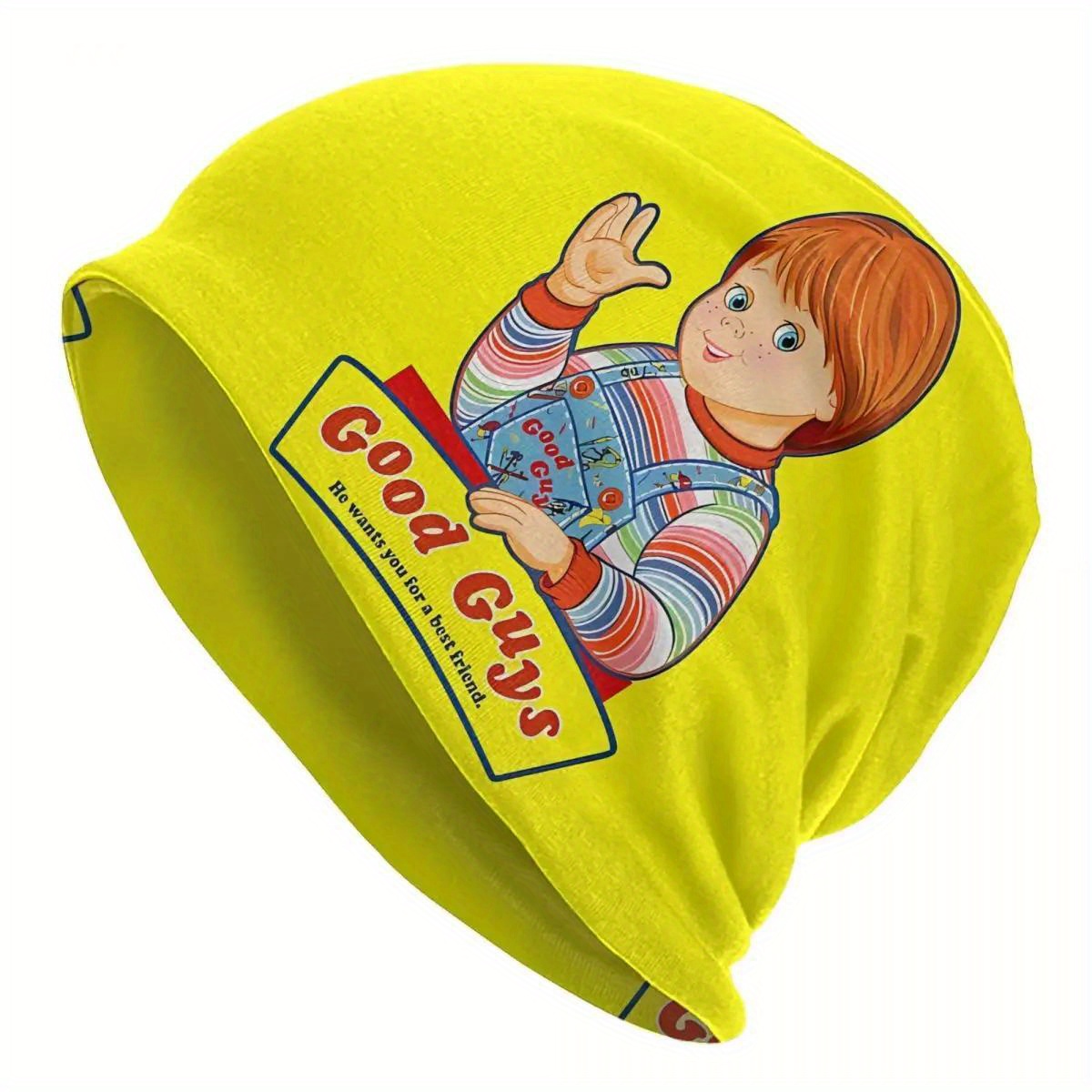 

Knit Beanie Hat - Fashionable Stretchable Polyester And Elastane Cap With Vibrant Character Print For Fans