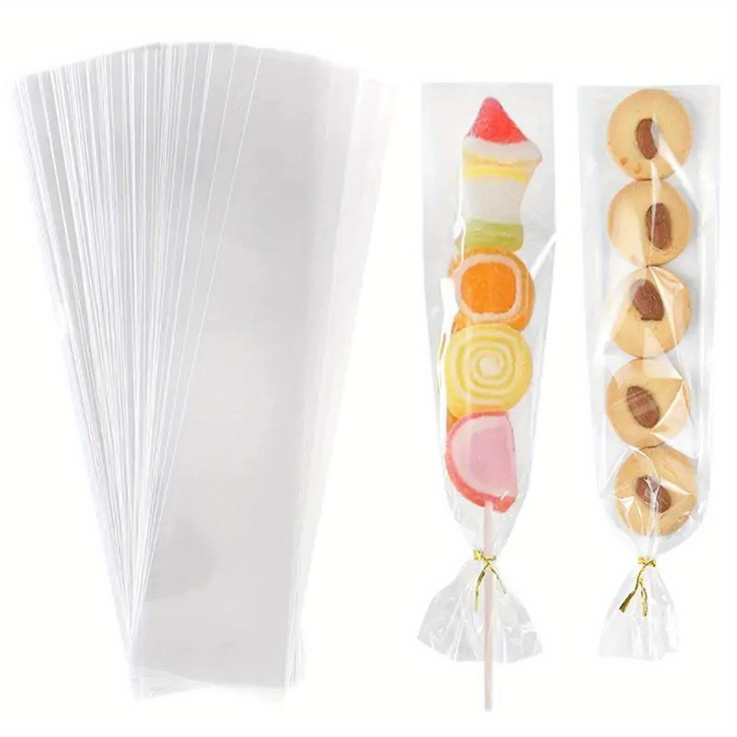 

100 Pcs Clear Pp Polypropylene Treat Bags - Transparent Gift Bags With Twist Ties For Candies, Snacks, Jewelry & Party Favors Packaging