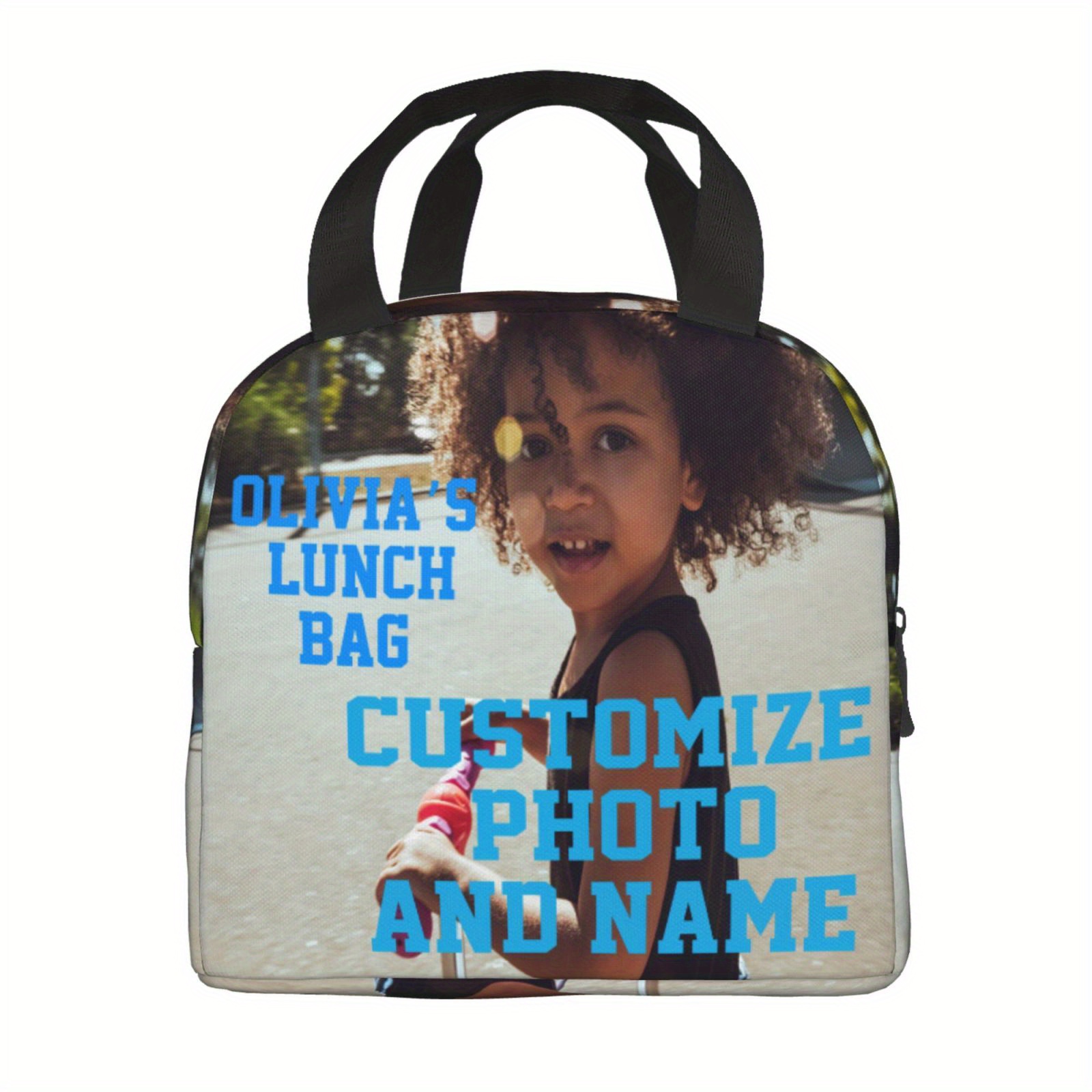 

Customizable Portable Lunch Bag: Waterproof, Moisture-proof, Breathable, Durable, Perfect For Travel - Add Your Photo And Name