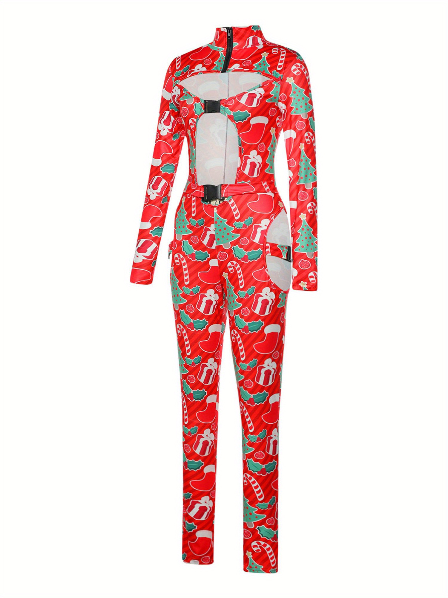 women wrapped romper long sleeve high neck cutout Temu